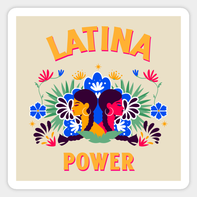 Latina Power Sticker by Tip Top Tee's